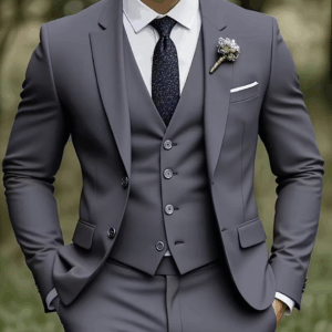2pcs Men's Suit Set, Including Jacket and Pants