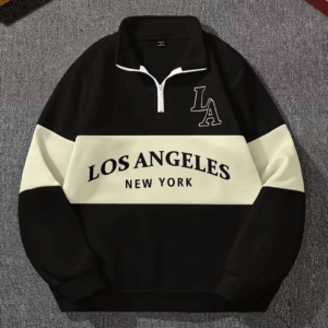 Boys' Winter Cozy Fleece-Lined Half-Zip Hoodie